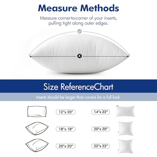 MIULEE 16x26 Pillow Insert, Premium Throw Pillow with Virgin Fiber Filling | Soft and Support, Durable Brushed Fabric, Decorative Rectangle Pillow for Sofa Bed Couch - size: 16x26 Inch (Pack of 1)