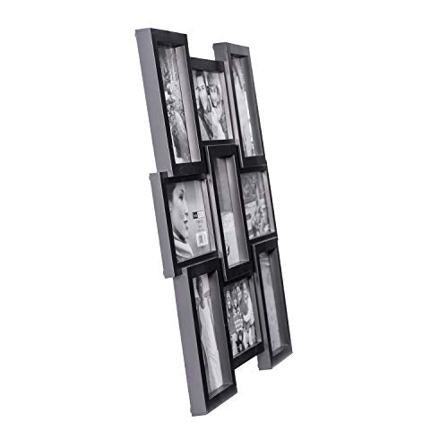 Malden 4x6 9-Opening Collage Picture Frame - Displays Nine 4x6 Pictures - Black