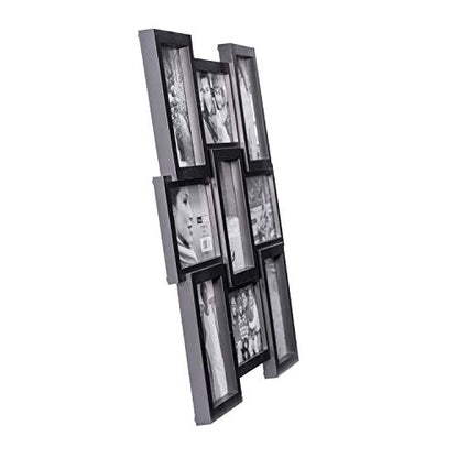Malden 4x6 9-Opening Collage Picture Frame - Displays Nine 4x6 Pictures - Black