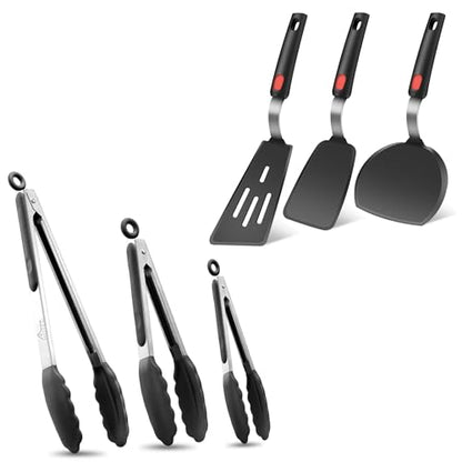 Hotec Silicone Spatula Turner and Tongs
