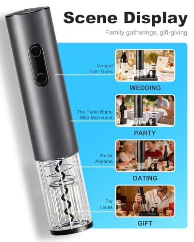 Electric Wine Opener – Battery Operated 4‑in‑1 Corkscrew Kit - size: 4 in 1