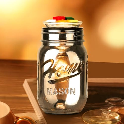 Pluggable Fragrance Warmer- Decorative Plug-in for Warming Scented Candle Wax Melts and Tarts or Essential Oils (Black)