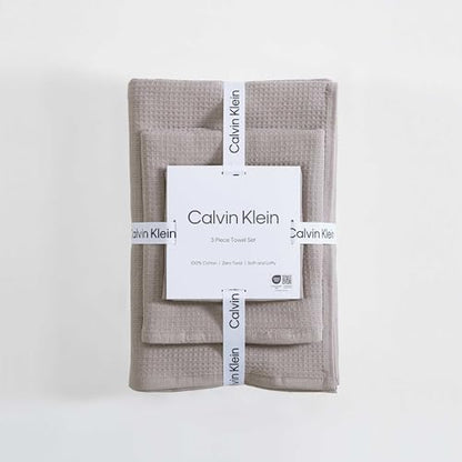Calvin Klein - Bath Towels, Super Soft & Absorbent Cotton Towels, Oeko-Tex Certified (Eternity Solid Lavender, 3-Piece) - color: Eternity Lavender, size: 3 Pack