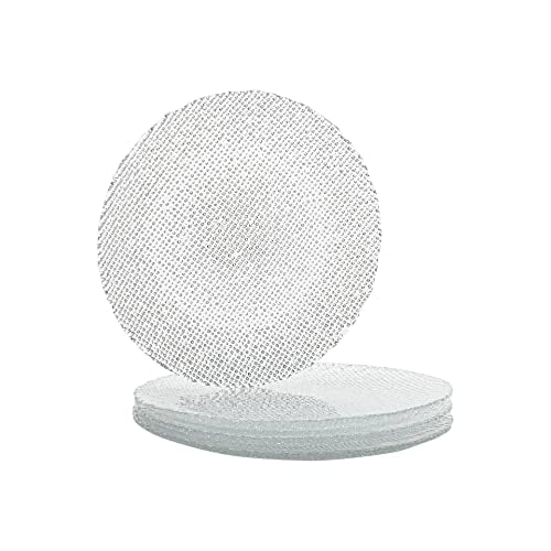 Vikko Salad Plate, Set of 6 Glass Plates, Dessert, Salad, Appetizer Plate, Elegant Textured Glass Design, Stackable 8.5 Inch Plates, Dishwasher Safe - style: Set of 6 8.5" Plates