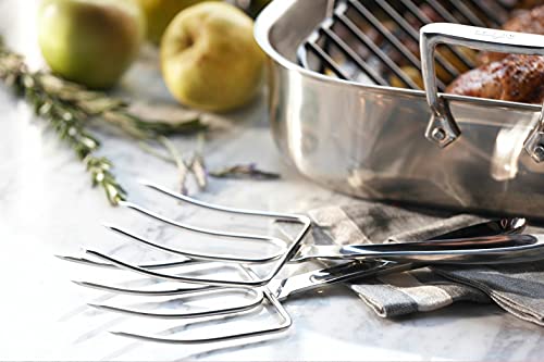 All-Clad Specialty Stainless Steel Fork 10-Inch, Perfect for Cooking and Serving, Ergonomic Handle, Kitchen Tool, Dining Essential, Cutlery, Silverware, Table, Home, Restaurant, Dishwasher Safe Silver | Stainless Cook & Serve Tools, Ergonomic handle, Idea