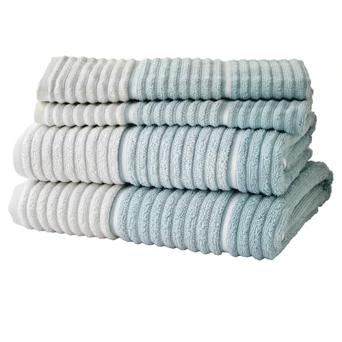 SKL Home Planet Ombre 2 Bath, 2 Hand Towel Set, Aqua - color: Planet Ombre, Aqua, style: 4-Piece Towel Set