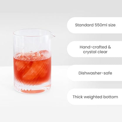 A Bar Above Cocktail Mixing Glass, Diamond Deco Stirring Pitcher, 18 Oz - color: Deco, size: 1 Count (Pack of 1)