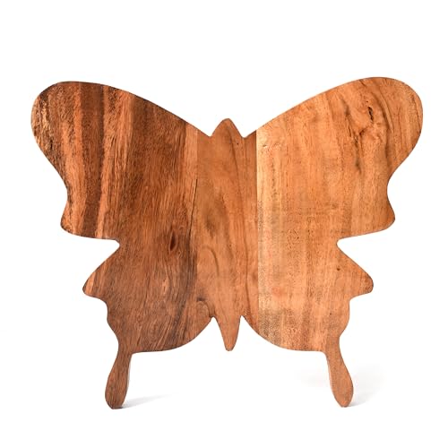 Sophia Art 100% Acacia Wooden Chopping Board, Butcher Block for Vegetables, Cafe and Restaurant, Serving Board,Charcuterie Board Cutting Board, Brown (Butterfly Board, 11"L x 13"W) - color: Butterfly Board, 11"L x 13"W