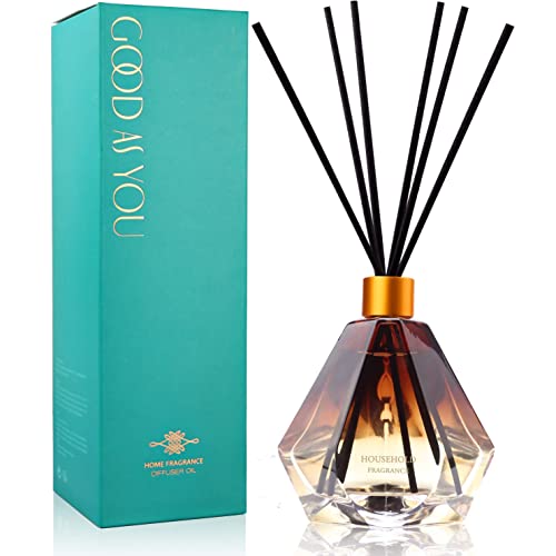 Reed Diffuser Set Gardenia Scent for Bathroom Accessories Shelf Decor & Air Fresheners, Sticks Defusers with 3.4 fl oz Essential Oils | Home Fragrance House Office Decor & Essentials