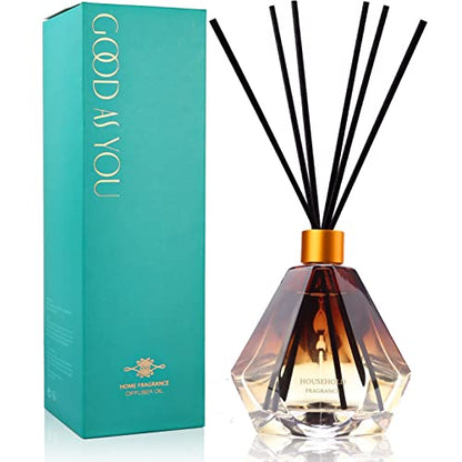 Reed Diffuser Set Gardenia Scent for Bathroom Accessories Shelf Decor & Air Fresheners, Sticks Defusers with 3.4 fl oz Essential Oils | Home Fragrance House Office Decor & Essentials