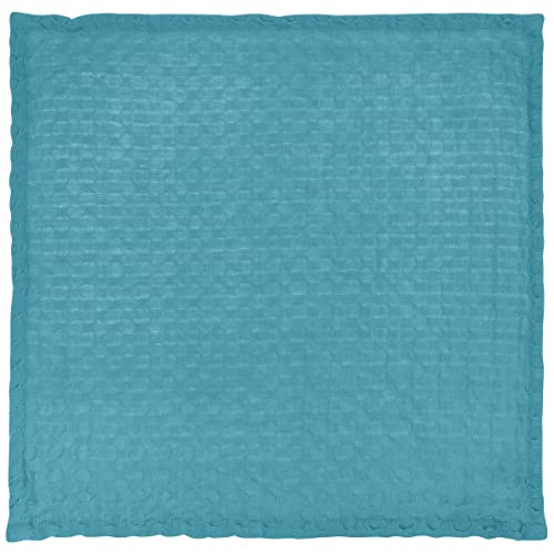 Karma Waffle Weave Dishcloth Set/Holder Simple - color: Blue Simple