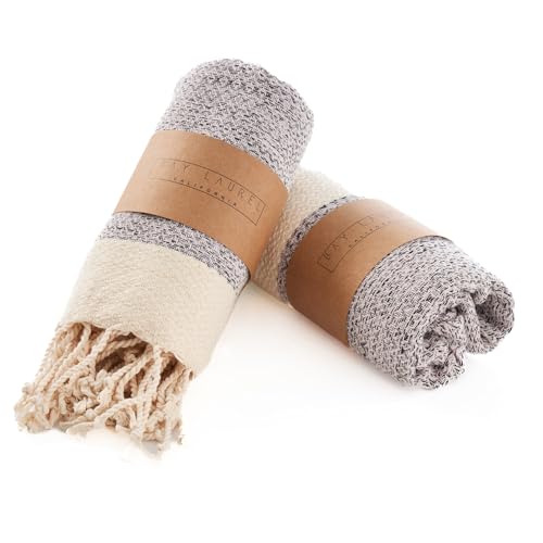 BAY LAUREL Turkish Hand Towel – Pack of 2 | Soft & Absorbent Decorative Towels for Bathroom, Hand, Face, Hair, Gym, Yoga, SPA, Kitchen & Tea | Boho Decor (Blush Pink, Diamond 15x26 Inches (Set of 2) - color: Blush Pink, size: Diamond 15x26 Inches (Set of
