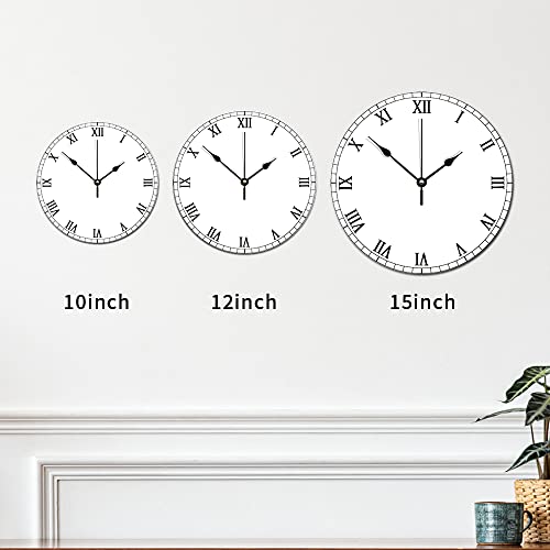 Deer Buck Large Wooden Wall Clocks Battery Operated 12 Inch Autumn Hunting Clock Rustic Wall Art Farmhouse Home Decor for Bedroom Living Room Kitchen School Office