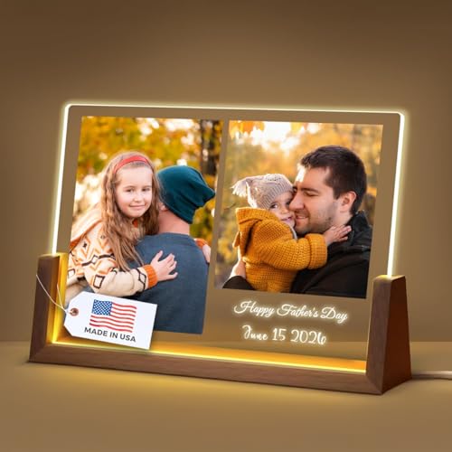 LOUISMIAA Custom Picture Frame – Personalized Gift for Father, Dad, Husband from Daughter, Son, Wife, Memorial for Papa, Daddy, Grandpa - color: Style 08