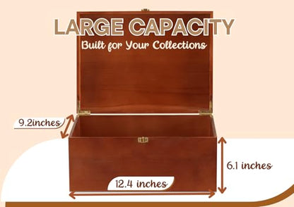 InnoBeta Personalized Keepsake Box, Wooden Storage Boxes, Large Keepsake Boxes with Lid for Memory Treasure, Initial W - color: Initial W