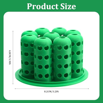 2 Pack 9 Hole Green Onion Planter Seed Sprouting Kit Scallion Planter Compatible with Regular Mouth Mason Jar for Windowsill Garden, Hydroponics, and Propagation Hydroponics Enthusiasts(Green,White)