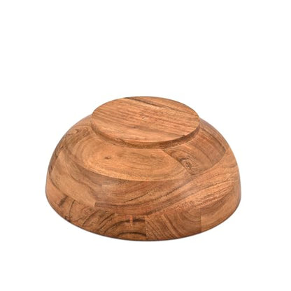 Decorative Bowl Round Rustic Centerpiece Bowl for Home Decor, Dining Table, Parties, Weddings, Floral Arrangements & More (9" X 9" X 4")