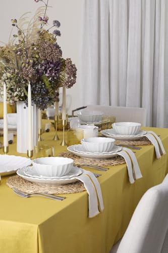 Lenox French Perle Scallop White Dinnerware Set with Accent Plates | dishwasher safe, microwave safe | plates and bowls sets for kitchen and dining | 11 inch plate, dish set - style: 12-Piece Dinnerware Set