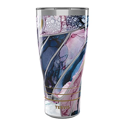Tervis Traveler Inkreel Butterfly Wing Triple Walled Insulated Tumbler Travel Cup Keeps Drinks Cold & Hot, 30oz, Stainless Steel | Thermos Travel Mug, Insulated, 18/8 Stainless, Quiet Base, BPA-Free, Dishwasher Safe, Fits Most Cupholders, Gifts under $50