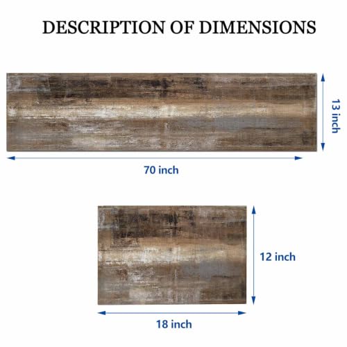 Mcalk Dark Brown Table Runner and Placemats Set of 6 Pieces, Brown Placemat, Cloth Place Mats Indoor for Kitchen, Washable Abstract Placemats Linen Material for Dining Table - color: 01dark Brown