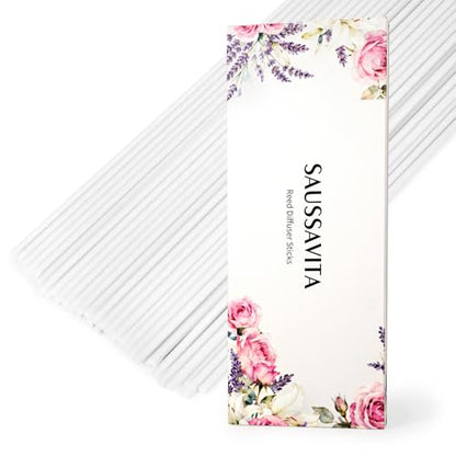 11 inch Diffuser Sticks 100 Pack, Diffuser Reeds Sticks Refill for Home and Bathroom, Diffuser Reeds Sticks for Scented Diffuser White - color: White