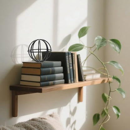 DreamsEden Metal Geometric Sphere Sculpture - 6.3" Modern Black Table Decor for Living Room, Shelf, Desk