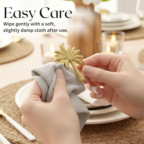 Napkin Ring Set of 12, Fall Thanksgiving Christmas Napkin Rings, Festival Metal Napkin Rings Holders, Napkin Ring Bulk for Wedding, Party, Elegant Table Settings Gift Ideas (Gold) - ALPHA Living HOME - color: Old Gold, size: 12- Pack
