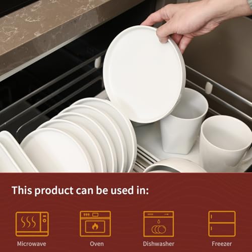 Ceramic Appetizer Plates Set of 6, Small Dessert Plates 7 inch, White Round Salad Plate, Porcelain Dinner Dishes for Cake, Waffle, Pasta, Microwave & Dishwasher Safe - color: White 7 inch