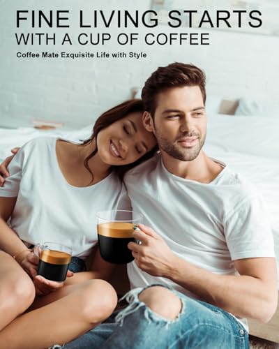 LUXU Glass Coffee Mugs, 24 oz Ice coffee cups,Large Beer Mugs Set of 2 | Everyday Drinkware,Water Glass,Glass Drink Tumblers,Bar Glassware,Borosilicate Glass Mugs with Handle for Hot/Cold Beverages - style: 24 oz large tea cups