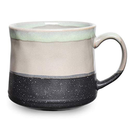 Bosmarlin Large Ceramic Coffee Mug, Big Tea Cup, 7 Colors to Choose, 21 Oz, Dishwasher and Microwave Safe, 1 PCS… (Grey) - color: Gray