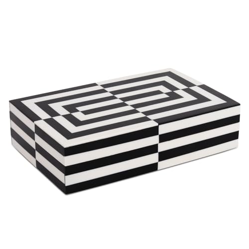 Handicrafts Home Decorative Storage Box 10x6 – Remote Organizer Box with Lid, Modern Decorative Keepsake Box, Boho Shelf Décor, Memory Box for Photos or Letters, Decorative Box for Table Décor - color: PUZZLE-SLIDE, size: 10 x 6 x 2.5 Inches