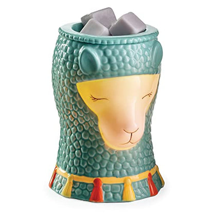 Candle Warmers ETC. Illumination Fragrance Warmer- Light-Up Warmer for Warming Scented Candle Wax Melts and Tarts or to Freshen Room, Blue Llama - size: Llama (Porcelain)