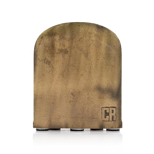 Cast Iron Mountain Bookends Set, Antique Brass Book Ends, 2 Decorative Book Holders for Shelves or Bookcase, Stylish Brass, Non-Skid Anti-Slip Heavy Duty, Home Décor Gift