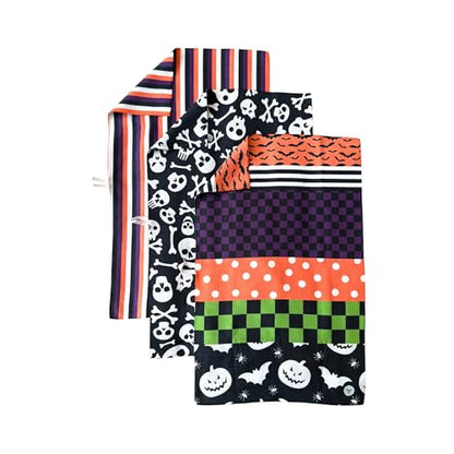 Kitchen Towels, Dish Towels for Kitchen, 3 Pc Kitchen Towel Set | Microfiber Waffle Towels, 16 x 26 inches, with Hanging Loops, Reusable Tea Towels, Cute Kitchen Towels - 3 Pack - color: Halloween Multi