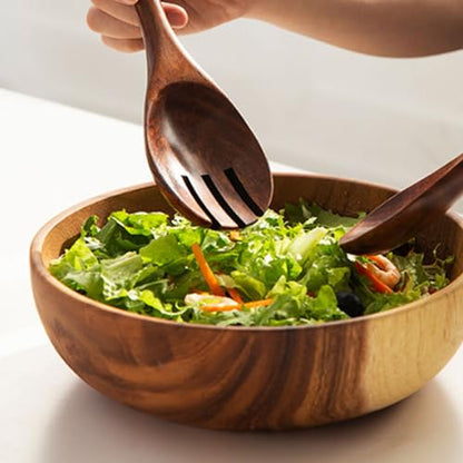 MY MIRONEY 2PCS Acacia Salad Forks | Wooden Salad Server 7.48" Wood Claws for Serving, Mixing, Cooking