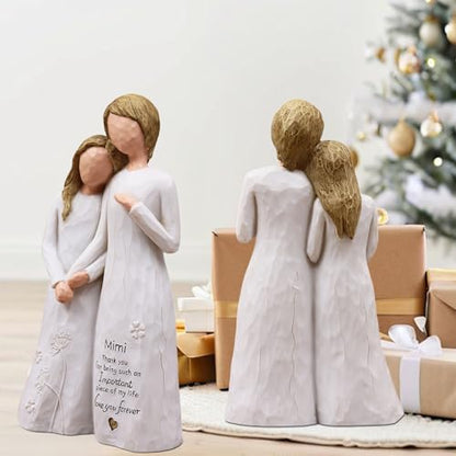 Mimi Gifts for Grandma, Mimi Birthday Gifts,Mimi Figurine | Gifts for Mimi, Mimi Gifts, Grandma Gift for Birthday Christmas Mothers Day,Hand-Painted Resin Statue - style: Mimi gifts