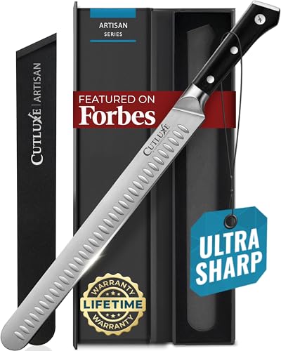 Cutluxe Brisket Knife, 12" Carving & Slicing Knife for Meat & BBQ | Razor Sharp German Steel, Full Tang Ergonomic Handle, Sheath Included – Grilling Gift for Men - size: Brisket Knife