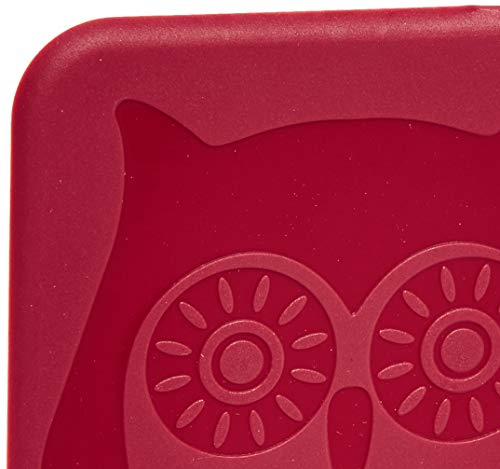 Tovolo Nylon Owl Set of 3 Pan, Reinforced Dishwashing Tool, Durable Plastic Dish Scrapers Safe for Nonstick Cookware & Cast Iron Skillets, Pink (Pack of 2) - color: Rosado