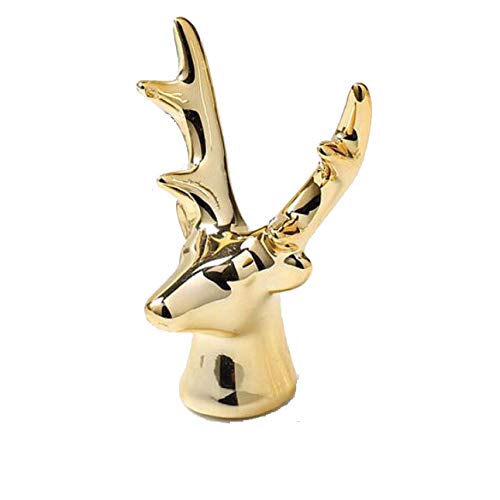 NWFashion Golden Small Animal Statues Home Decor Modern Style Gold Decorative Ornaments (Antlers) - color: Antlers
