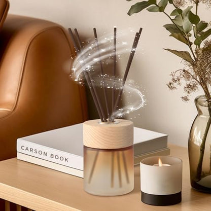 130pcs Reed Diffuser Sticks-10inch Brown Fiber Sticks Reed Sticks Essential Oil Aroma Diffuser Reeds Aroma Fragrance Refills(Brown10in/25cm) - color: Brown Colors, size: 3mm x 25cm (130pcs)