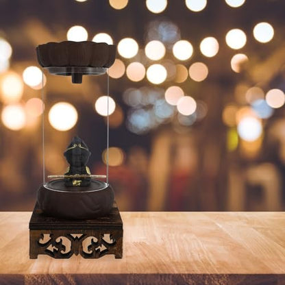 Backflow Incense Burner Creative Aroma Stove with Base Large Sandalwood Incense Holder for Home Fragrance and Zen Aromatherapy Decoration