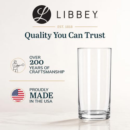 Heavy Base Drinking Glasses Set of 8, Weighted Clear Water Cups | 15.5 oz Capacity for Water, Juice, Soda, Cocktails, and More with Weighted Base and Dishwasher-Safe Cleanup - color: Heavy Base