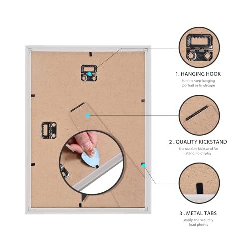 Picture Frame, Set of 6 12x16 Natural, Poster Frame with Plexiglass, Tabletop & Wall Mount, Ideal Gift for Any Occasion - color: Natural, size: 12x16