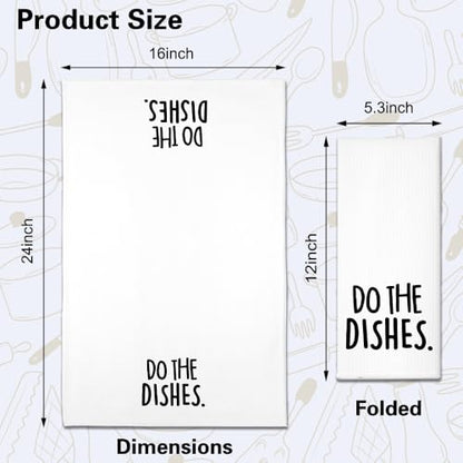 Cook Dinner Funny Kitchen Towels 2 Pack, Cute New House Gift for Hostess, Mother's Day Birthday Housewarming Gift for Mom, Auntie, Friends - color: Cook Dinner Set