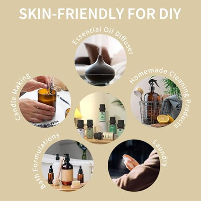 Essential Oils Set Top 6 Aromatherapy-Essential Oils for Diffuser for Home,Air Freshening Diffuser Oils Scents for Aromatherapy,Laundry,Candle&Soap Making,Humidifiers 6 X 10ML - color: Black