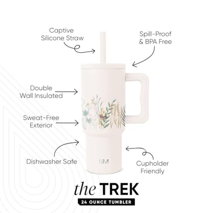 Simple Modern Disney Winnie the Pooh Kids Tumbler with Straw & Handle, 24oz | Trek Kids Water Bottle, Toddler Cup | Insulated Stainless Steel, Spill-Proof Straw Lid | Winnie the Pooh in the Wilderness - color: Disney: Winnie The Pooh in the Wilderness, si