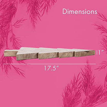 Mary Square Natural Brown Christmas Tree 17.25 x 9.5 Mango Wood Christmas Cheese Cutting Board - style: Large Christmas Tree