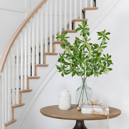 41.3" Tall Artificial Greenery Stems Set of 3, Fake Plants Branches Faux Greenery Stems for Tall Vase, Fake Greenerys with Seeds for Home & Office, Party, Wedding, Farmhouse, Desk, Table Centerpieces - size: # Set of 3 Greenery Stems