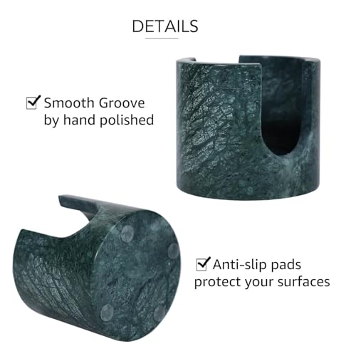 Marble Sponge Holder for Kitchen Counter Fast Drying Rack (India Green ) | Natural Stone Sponge Caddy for Sink Organizer, Durable, Easy to Clean, Non-slip Countertop Decor