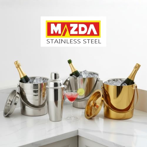 MAZDA 25oz Cocktail Shaker, Stainless Steel Martini Mixer Strainer | Ideal for making cocktails, martinis, margaritas, and mixed drinks, Professional Bar Tool, Easy to Use & Clean